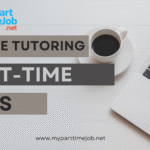 Online tutor teaching students from home.